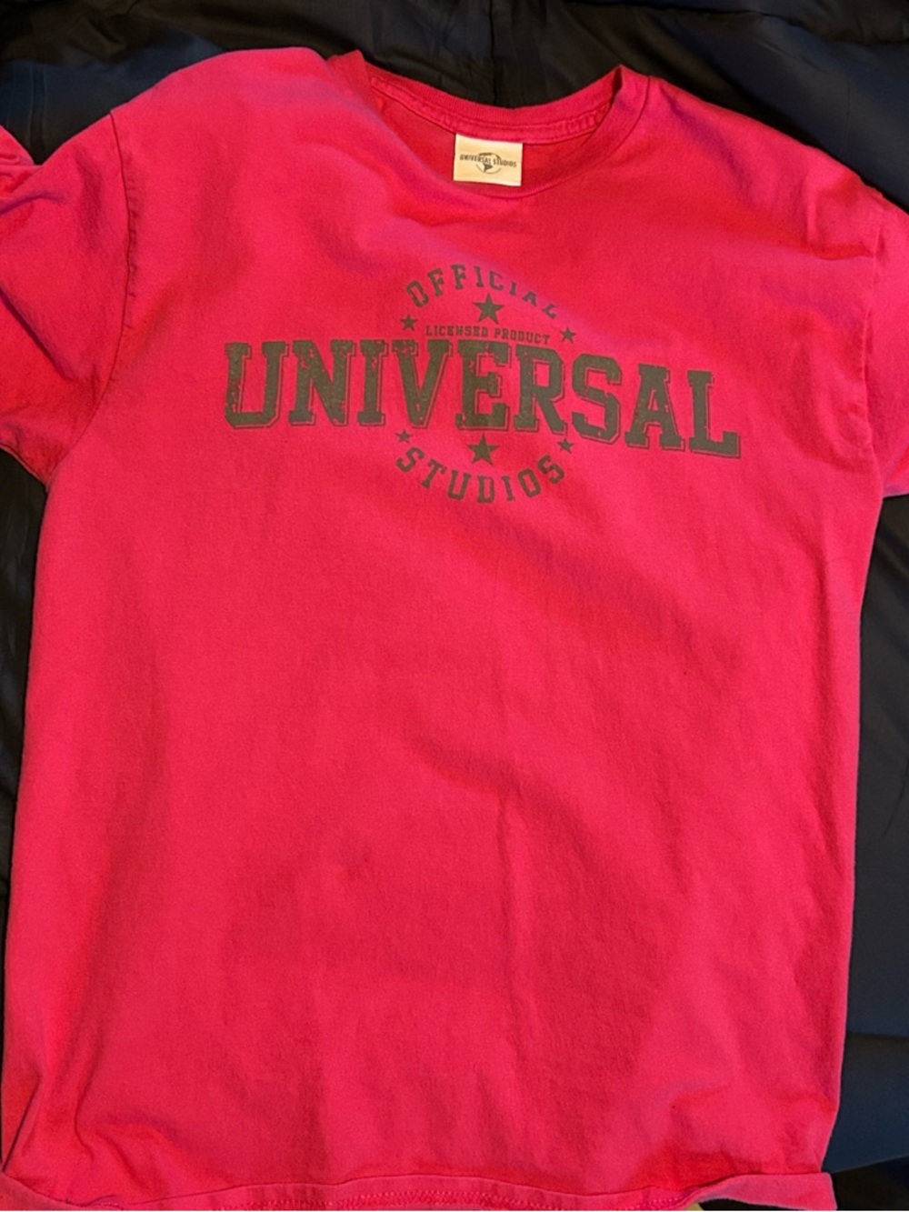 Universal  Pink Short Sleeve Tee with Logo